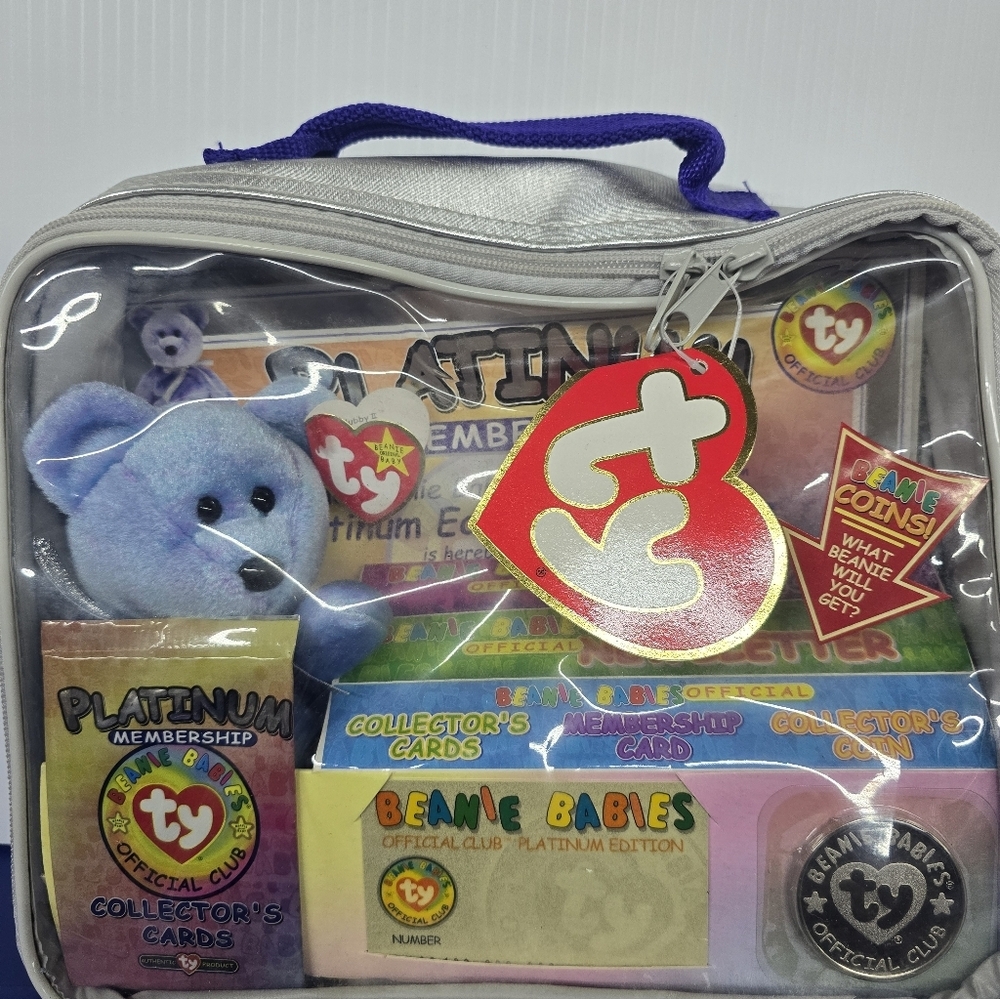 TY Beanie Baby Clubby II Platinum Membership Kit NEW Sealed Bear Cards Coin